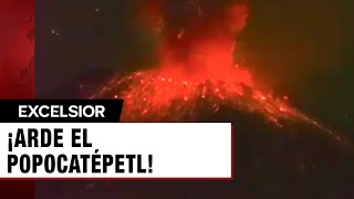 ¡Arde el Popocatépetl Nuevo pulso eruptivo del volcán mantiene alerta [upl. by Ater124]