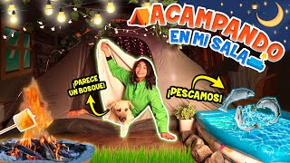 ⛺️ ACAMPANDO UNA NOCHE en MI CASA CON MIS 5 PERROS 🐶  CONNY MERLIN [upl. by Arahat]