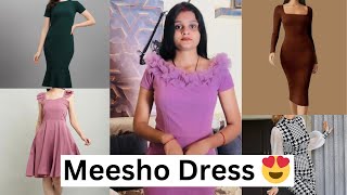 5 bodycon dress from Meesho  sarpanchniji meesho dress vlog [upl. by Ehgit564]