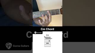 How To Play The Cm Chord On Guitar  Guvna Guitars [upl. by Esorylime]