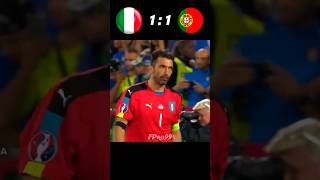 When cristiano defeat buffon  Italy vs Portugal final Imaginery shorts football youtube [upl. by Bracci611]