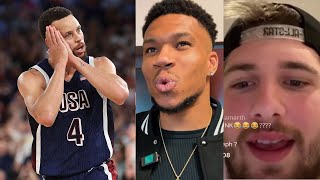 NBA Players React to Steph Currys Monster Performance vs France to Win Gold in Paris Olympics 2024 [upl. by Marra]