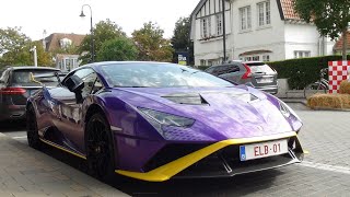 BEST OF Cars amp Bikes at Knokke Zoute Grand Prix 2023  Lamborghini Ferrari Porsche [upl. by Ydak]