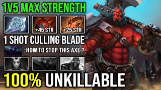 WTF Wind Waker Max Strength 1v5 Unkillable Pure Helix Spin 1 Shot Max Culling Blade Axe Dota 2 [upl. by Lairret]