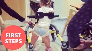 A toddler who lost all her limbs to meningitis takes her first steps [upl. by Nnahoj]