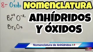 Nomenclatura de Anhídridos y Óxidos [upl. by Mchenry]