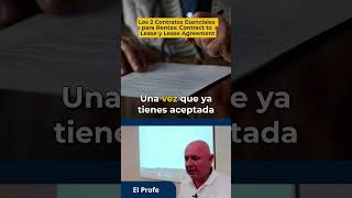 Los 2 Contratos Esenciales para Rentas Contract to Lease y Lease Agreement [upl. by Nylrats]