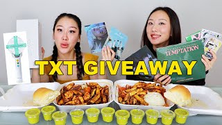 PERUVIAN FOOD  TXT TOMORROW X TOGETHER GIVEAWAY  MUKBANG [upl. by Einafit]