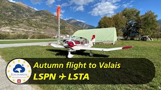 Herbstflug mit einer Robin ins Wallis 🇨🇭  Triengen LSPN ✈︎ Raron LSTA  VFR [upl. by Neibaf750]