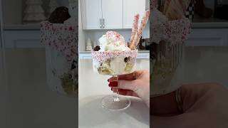 Candy Cane Sundae ❤️🤍 christmas dessert satisfying asmr viralvideo sweets sweettooth fypシ゚ [upl. by Singhal359]