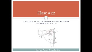 Clase 22 Análisis de velocidades en mecanismos usando WM2D Pt I [upl. by Malet]