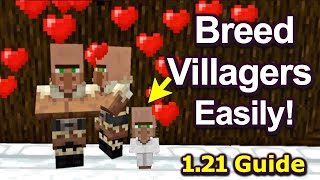 How to Breed Villagers in Minecraft EASILY in 121 PE amp Java NO VILLAGER BREEDER  Fast amp Easy [upl. by Abisha]