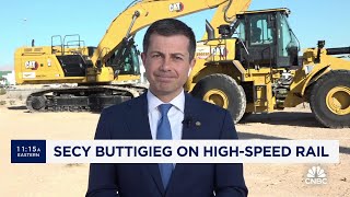 Transportation Sec Buttigieg on new highspeed rail between Los Angeles and Las Vegas [upl. by Siradal]