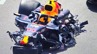 Formula 1 Monaco 2024 Perez his massive crash [upl. by Kenay]