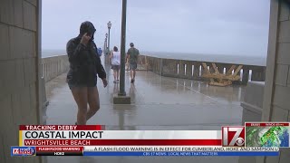 Wrightsville Beach residents on TS Debby coastal impact [upl. by Ellainad]