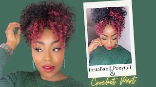 Transform your Pixie into a High Puff Ponytail with Crochet bangs InstaBands No Talk Through [upl. by Hoisch434]