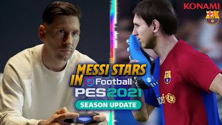 🔥 🎮 MESSI MEETS YOUNGER SELF in new PES 2021 OFFICIAL TRAILER [upl. by Kirt]