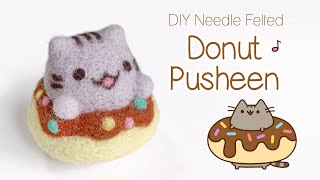 Needle Felted Donut Pusheen Tutorial  ASMR amp Background Sounds [upl. by Averil]