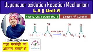 Oppenauer oxidation Reaction Mechanism  L5 Unit5 Pharma Organic chemistry III [upl. by Huba]