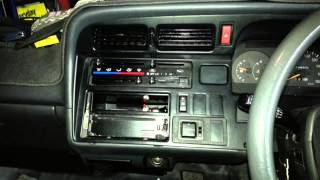 How to remove the factory radio from a Toyota Hiace [upl. by Groscr]