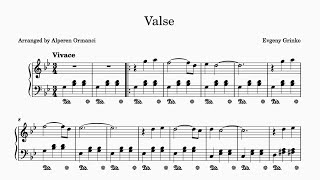 Valse  Evgeny Grinko  Piano Sheets [upl. by Essirehc]