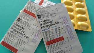 Aceclofenac Paracetamol and Serratiopeptidase Tablets Uses  Aceflam SP [upl. by Anialram]