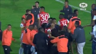 Independiente Santa Fe 0 3  1 0 Huracán Copa Sudamericana 2015 [upl. by Yorztif]