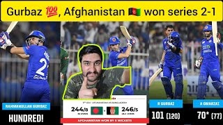 Afghanistan 🇦🇫 won the series 21  Afghanistan won by 5 wickets  Rahmanullah Gurbaz Hundred [upl. by Solracsiul]