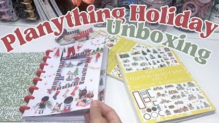 Unboxing Christmas Planner Supplies and Creating a Decorative Window Spread Planything 2023 [upl. by Nennahs]