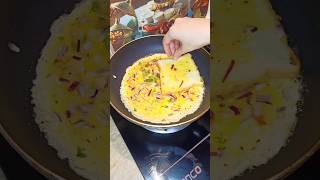 Bread Omelette Sandwich Recipe  Egg Omelette with Onion amp Coriander  Quick Breakfast Idea shorts [upl. by Lacram]