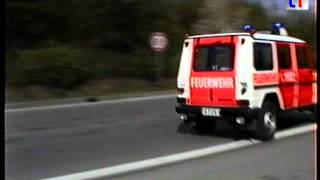 Stuttgart FD  Feuerwehr Stuttgart heavy motorcycle crash  schwerer Motorradunfall 21041991 [upl. by Kaliope]