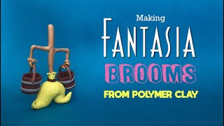 Making Fantasia Brooms from Polymer Clay [upl. by Johnson574]