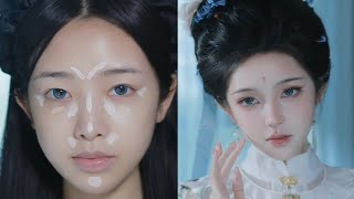 The dignifile and elegant style unique to the Ming Dynasty  makeup tutorial ✨💘 [upl. by Hassin]