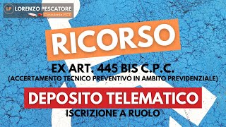 Ricorso per accertamento tecnico preventivo in ambito previdenziale [upl. by Tessa]