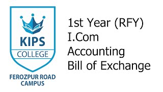 1st Year Accounting  Bill of Exchange  Icom [upl. by Alitha459]