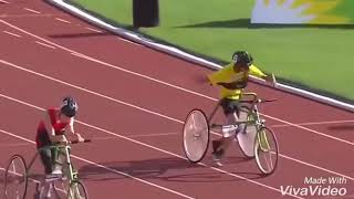 special olympics wheelchair race [upl. by Tenom117]