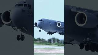 Gigantic C17 GLOBEMASTER Landing usairforce [upl. by Suixela]