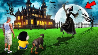 SHINCHAN AND FRANKLIN FOUND SERBIAN DANCING LADY BHOOT  GHOST amp BHOOT BANGLA HAUNTED HOUSE IN GTA 5 [upl. by Lletnahs]