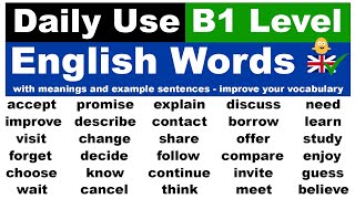 50 Daily Use B1 Level English Words Meanings  Sentences  Improve Your English Vocabulary [upl. by Lillywhite]