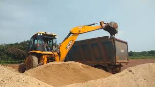 SjGm Going To Working JCB 4DX Extra Backhone Mud  Working Lodging And TATA Express Motors Video [upl. by Alfreda]