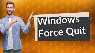 How do I force quit Windows without Task Manager [upl. by Eseenaj]