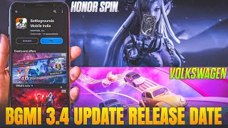 BGMI 34 UPDATE RELEASE DATE  NEXT HONOR LUCKY SPIN  VOLKSWAGEN LUCKY SPIN  BGMI NEW UPDATE [upl. by Neall866]