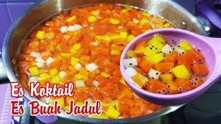 Resep Es Koktail Es Buah Jadul Rasa Enak Nikmat Segar dan Super Mantul [upl. by Owades]