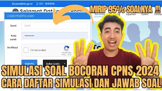 RESMI 95 B0C0RAN SOAL CPNS 2024  SIMULASI CAT BKN CPNS 2024  CARA DAFTAR CPNS 2024 cpns2024 [upl. by Wendell808]