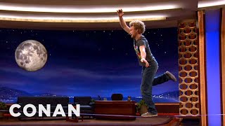 Slackline Performer Andy Lewis  CONAN on TBS [upl. by Laerol]