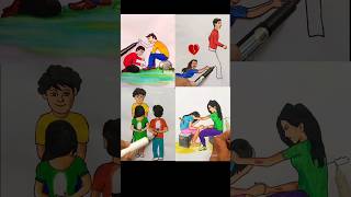 4 Emotional video shorts youtubeshorts art drawing sojibdrawingbook [upl. by Nitnerb]