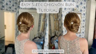 HOW TO Easy Chignon Bun Tutorial for Medium Length Hair [upl. by Jacinta950]