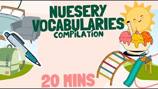 NURSERY VOCABULARIES COMPILATION  NURSERY RHYMES  RISEKIDZZ24 [upl. by Chloe]