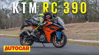 2022 KTM RC 390 review  More grownup now  Track Ride  Autocar India [upl. by Selene]