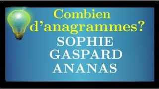 Dénombrement • Savoir compter les anagrammes dun mot • Terminale spécialité maths • Permutations [upl. by Nattie]